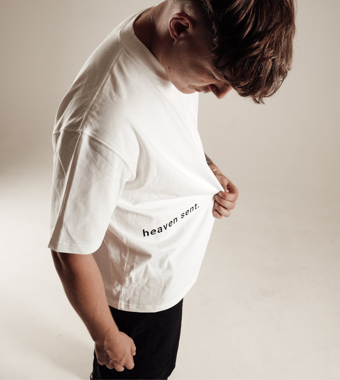 ‘heaven sent.’ tee
