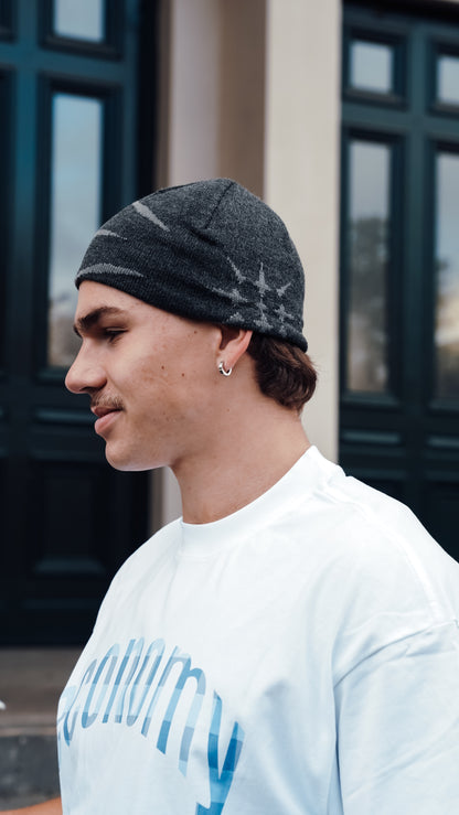 'Greyscale' Reversible Skull Beanie