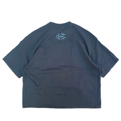 'Blue Plaid' Tee - Black
