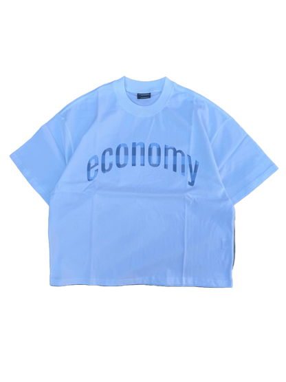 'Blue Plaid' Tee - White