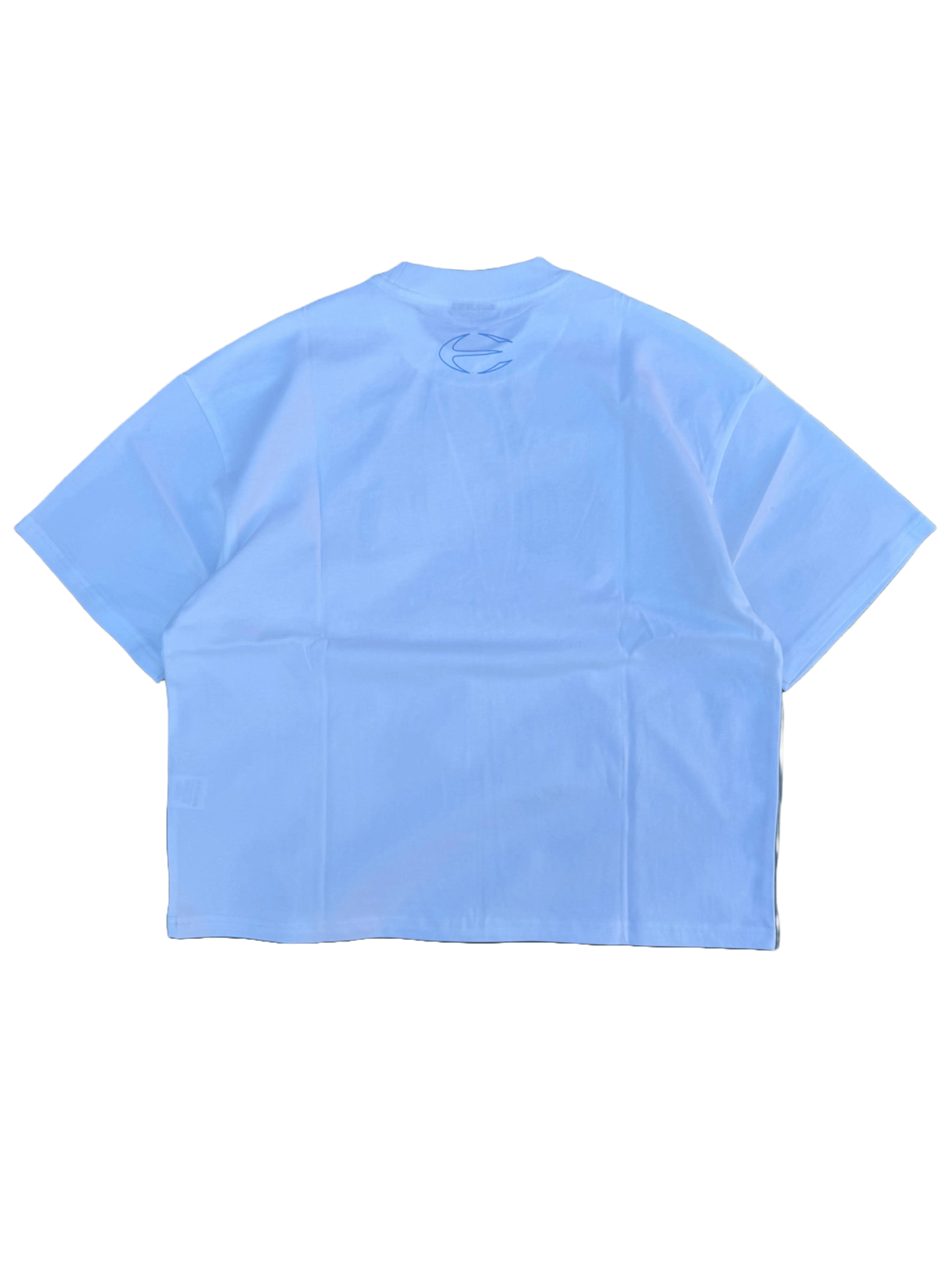'Blue Plaid' Tee - White